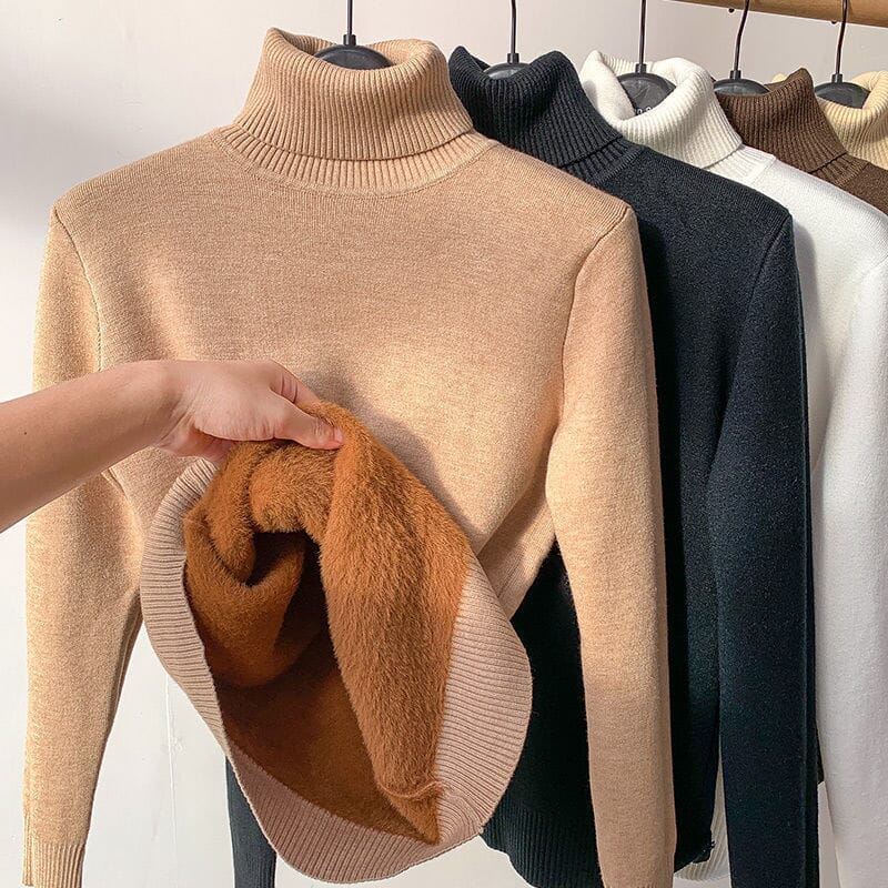 Suéter de Inverno Feminino com Gola Emily
