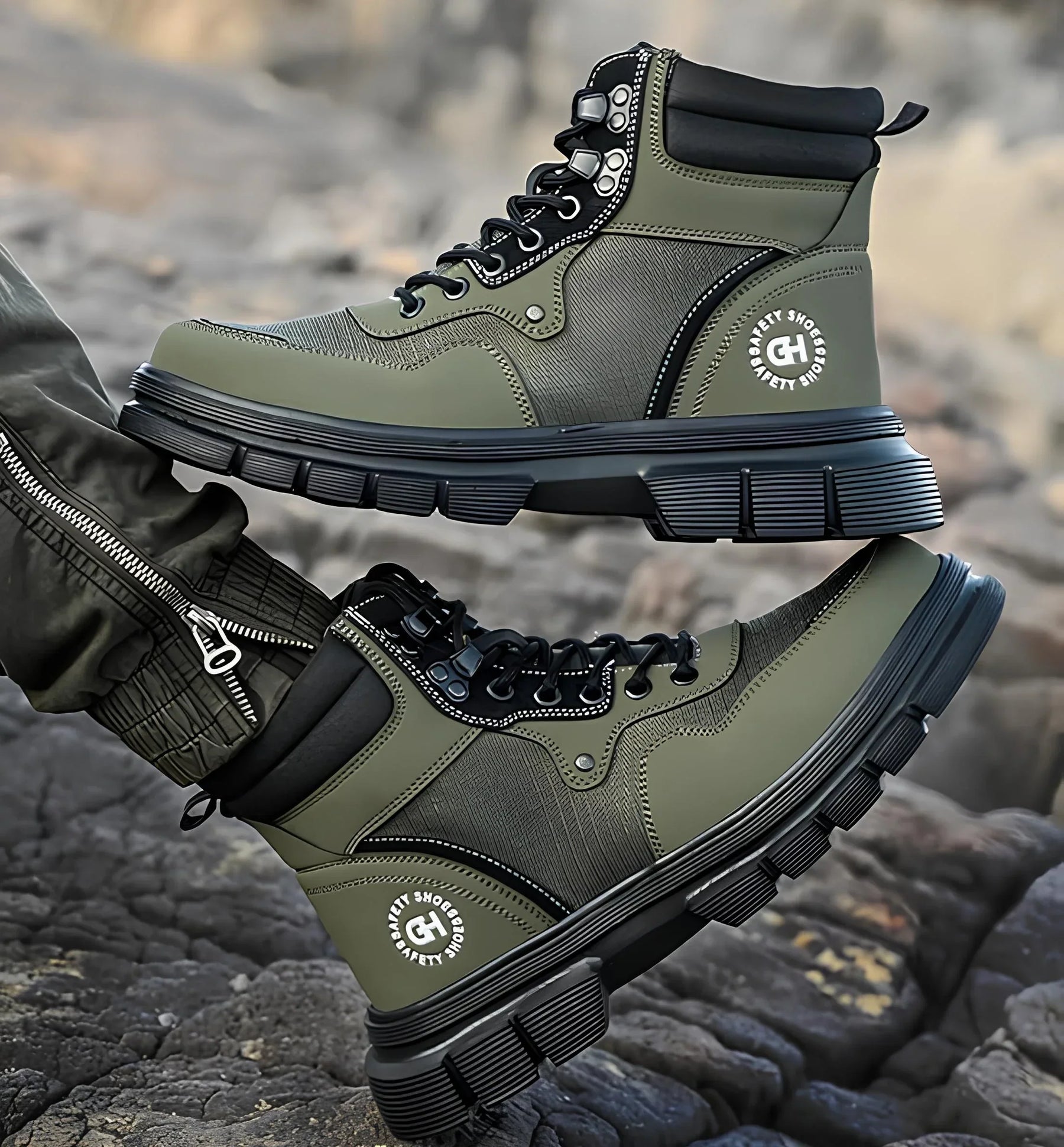 Kit Bota Masculina Durax Cano Médio em 100% Couro Legítimo + BRINDES: Relógio Tático, Cinto e Carteira