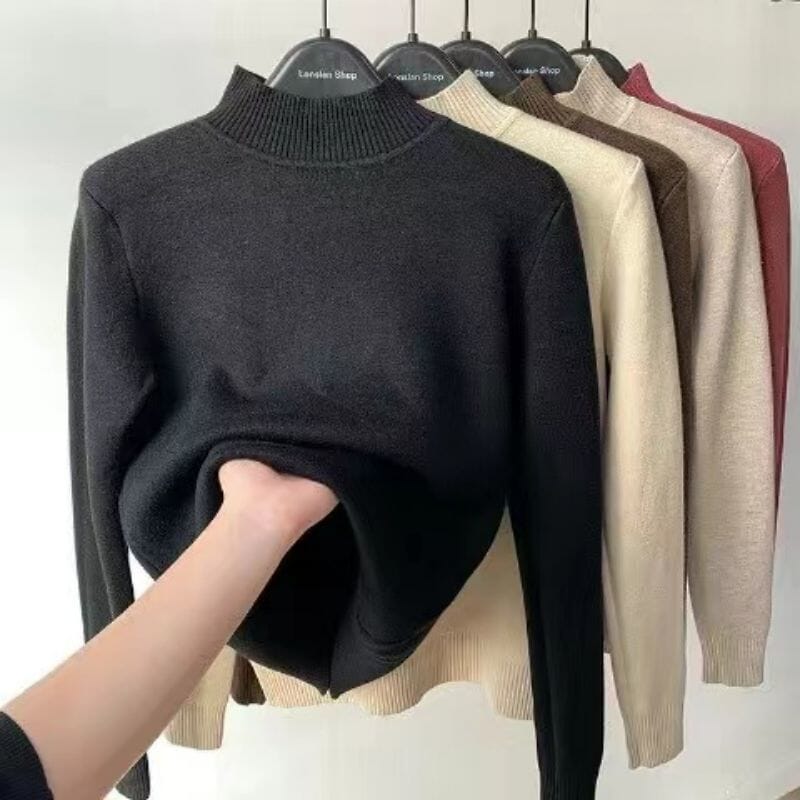 Suéter de Inverno Feminino com Gola Emily