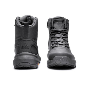 Bota Masculina Cano Médio Norti em Couro Legítimo e Nylon + 3 BRINDES Brutos: Relógio Tático, Cinto e Carteira