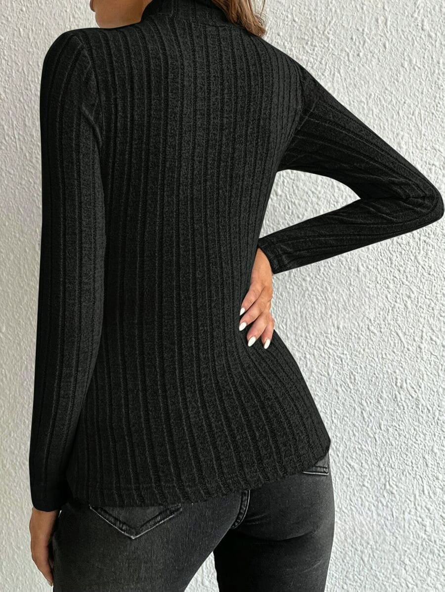 Blusa Manga Longa Gola Alta