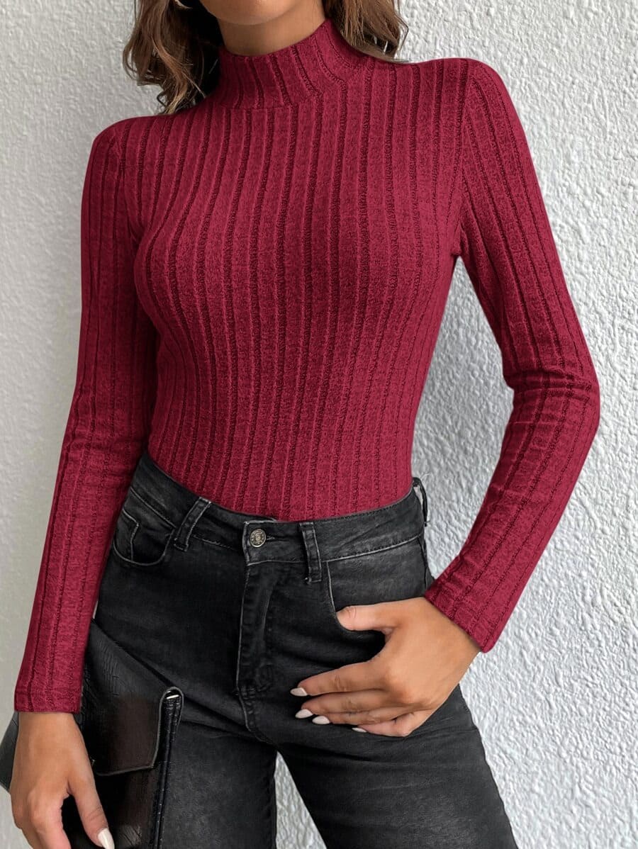 Blusa Manga Longa Gola Alta