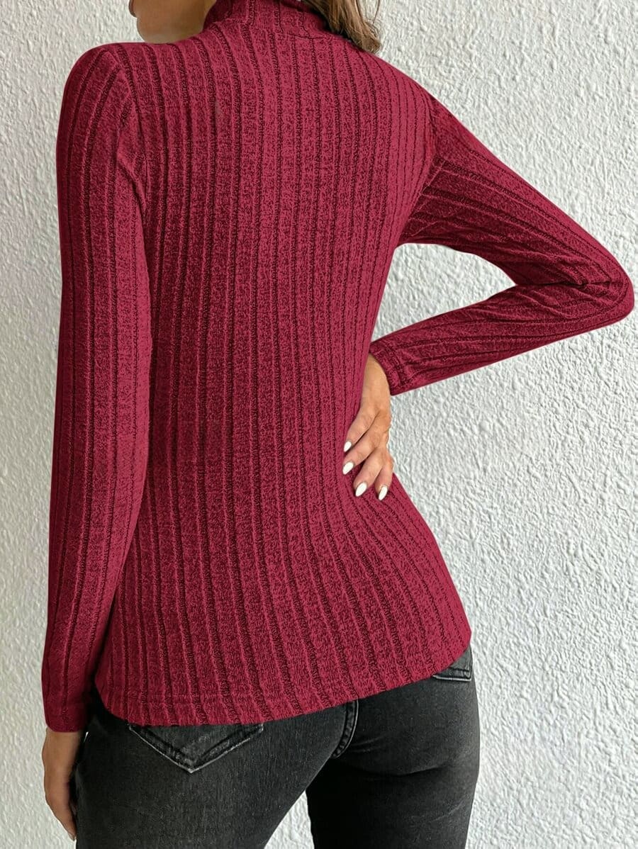 Blusa Manga Longa Gola Alta
