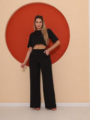 Conjunto de Alfaiataria Manga Curta – Estilo e Conforto em Uma Só Peça