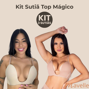 Kit 3 Sutiãs TOP Mágicos - O Número 1 em Sustentação e Conforto