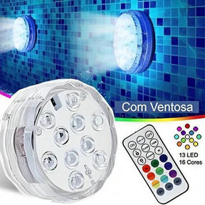 Kit Luminárias de Piscina RGB Lumix™ - Sem Fio Com Controle Remoto + Brinde Exclusivo (Últimas Unidades)