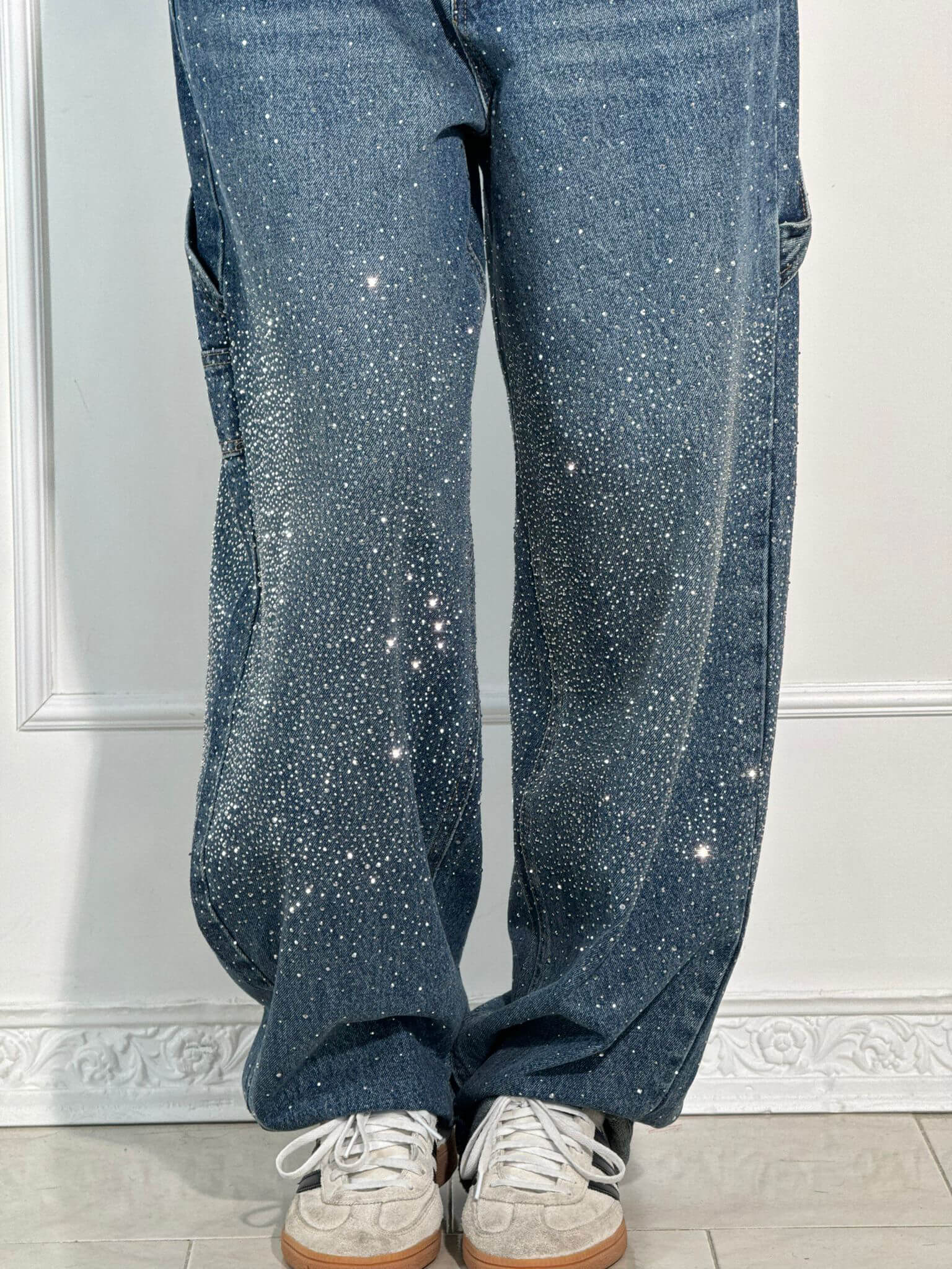 Calça Jeans Balloon Carpenter Brilhante