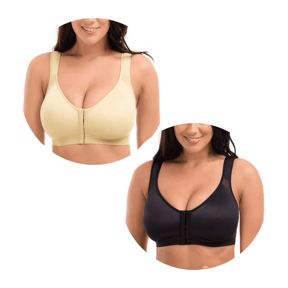Sutiã Comfort Virgínia com Fecho Frontal - [Pague 1 Leve 2] + Brindes Exclusivos