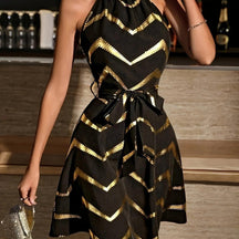 Vestido com Estampa Geométrica