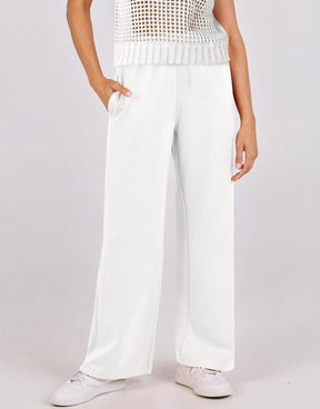 Conjunto Mavarina Crochê: Blusa Vazada e Calça Wide Leg Sofisticada