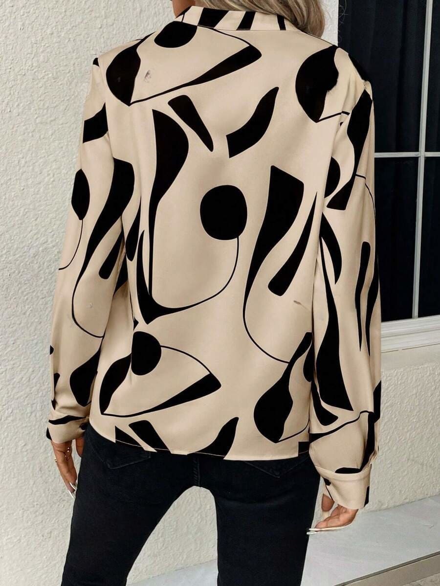 Blusa Manga Longa Casual Geovana