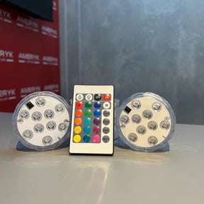 Kit Luminárias de Piscina RGB Lumix™ - Sem Fio Com Controle Remoto + Brinde Exclusivo (Últimas Unidades)