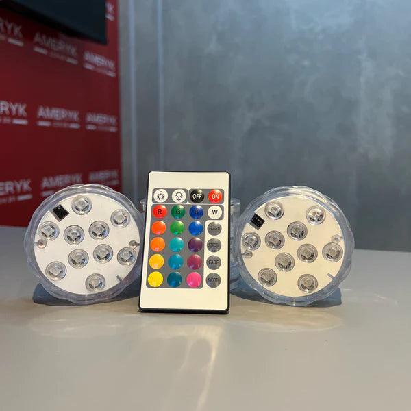 Kit Luminárias de Piscina RGB Lumix™ - Sem Fio Com Controle Remoto + Brinde Exclusivo (Últimas Unidades)