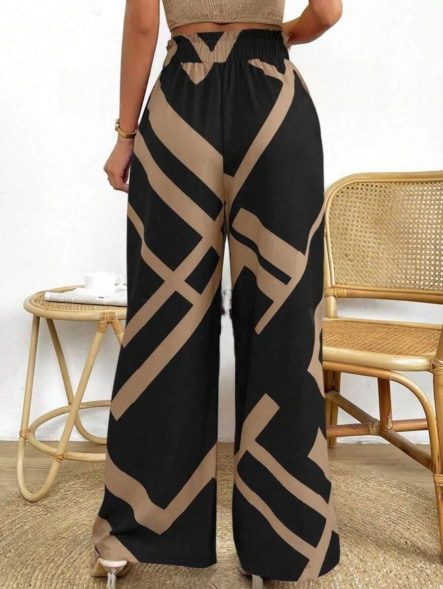 Calça Pantalona Com Cinto