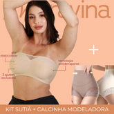 Seu Corpo dos Sonhos: 2 Sutiãs + 3 Calcinhas Modeladoras! Só Hoje com Brinde+ Frete Grátis!