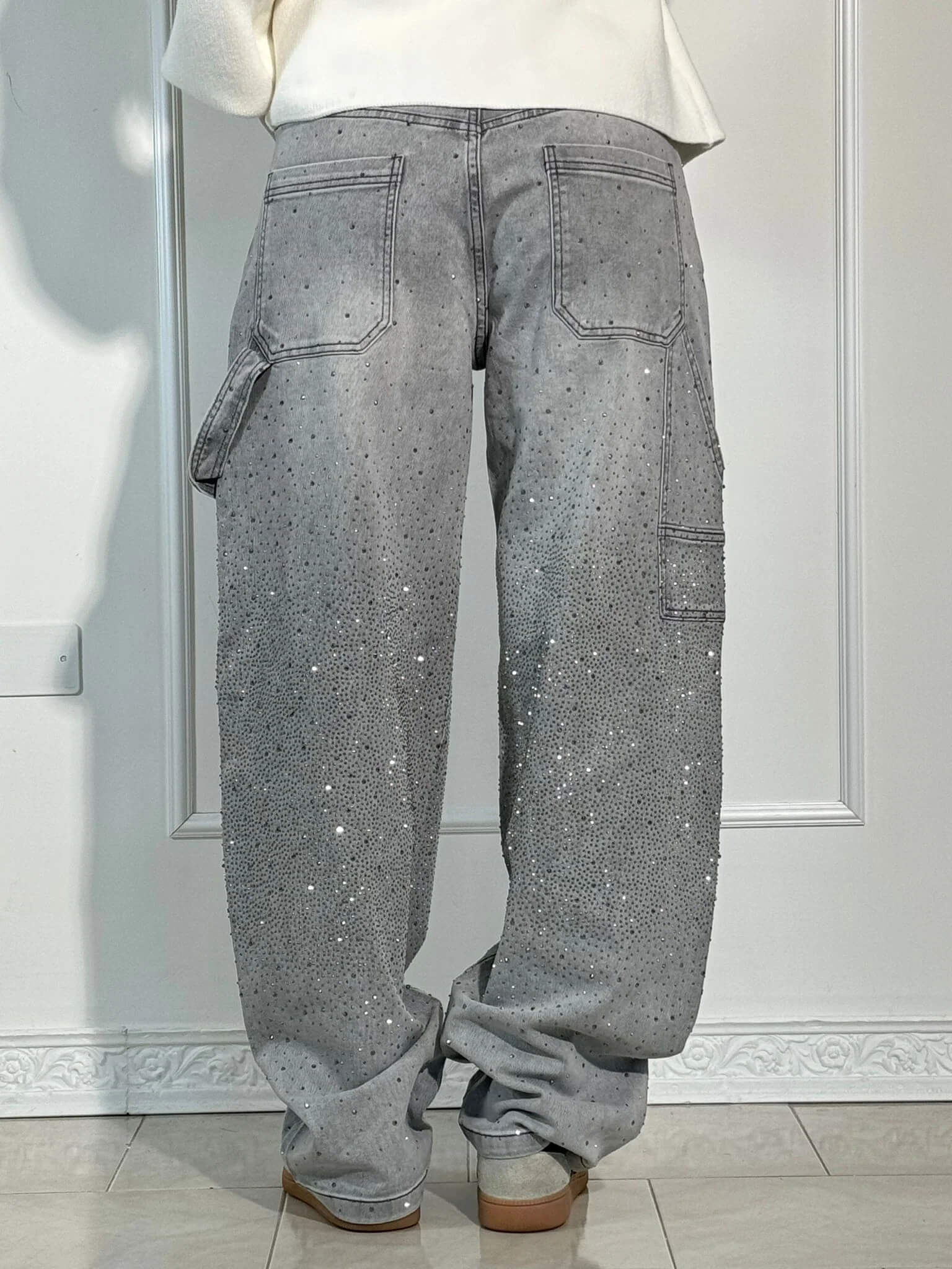 Calça Jeans Balloon Carpenter Brilhante