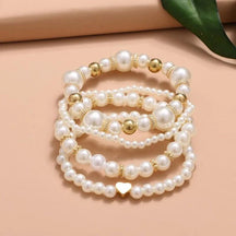 Conjunto de Pulseiras de Pérolas