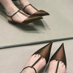 Sandália Elegante de Salto Baixo