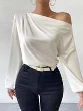 Blusa de Cetim Manga Longa