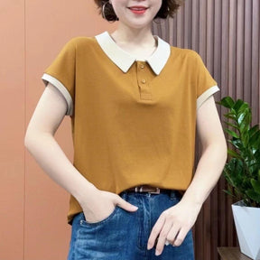 (Compre 2 Leve 3) Camiseta Polo Hevellyn™ Conforto Delicado / A Sinergia Perfeita entre Elegância e Conforto Diário!