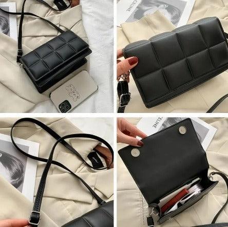 Bolsa literária monocromática de ombro único feminina