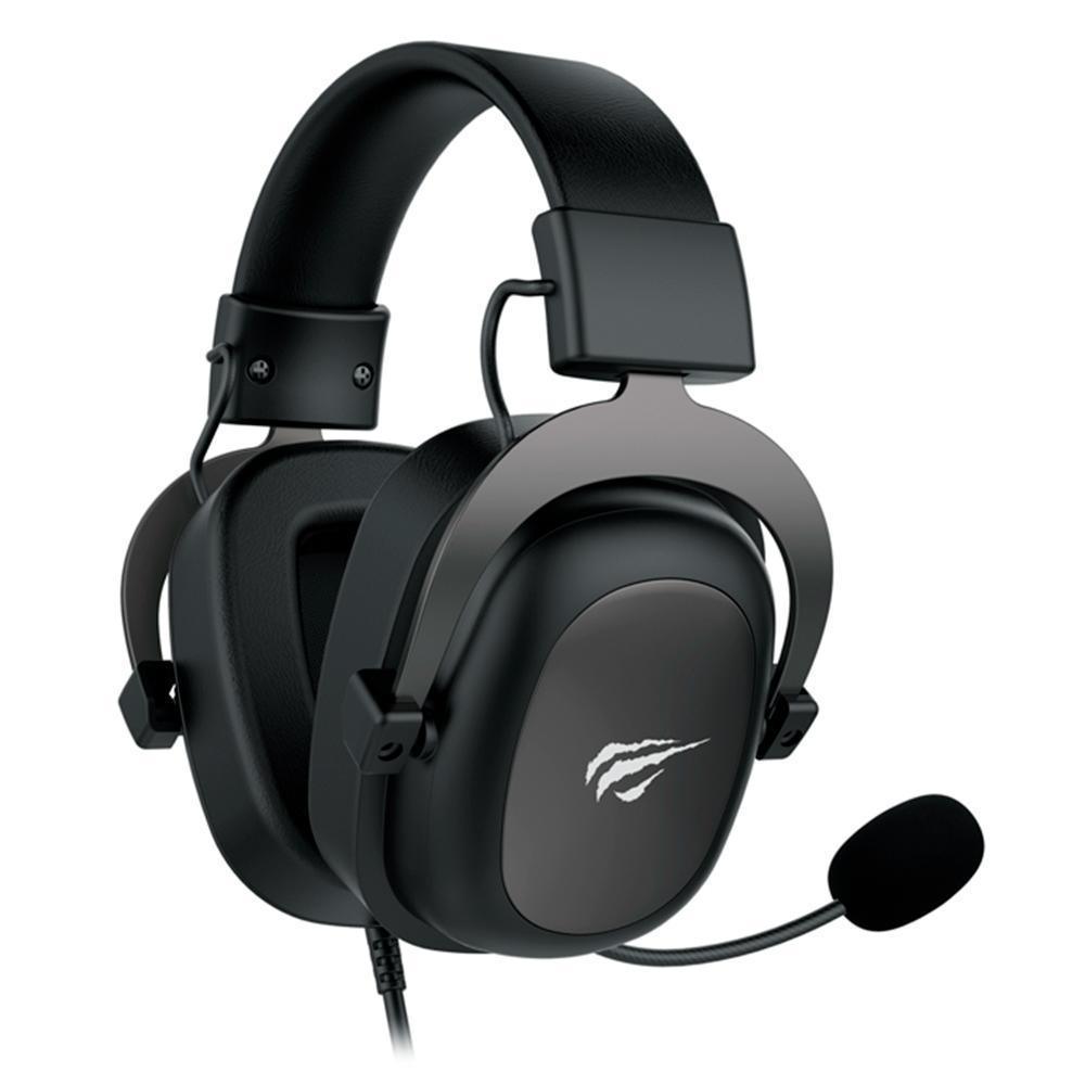 Headset Gamer Havit™, Drivers 53mm, Microfone Plugável, Preto - HV-H2002D