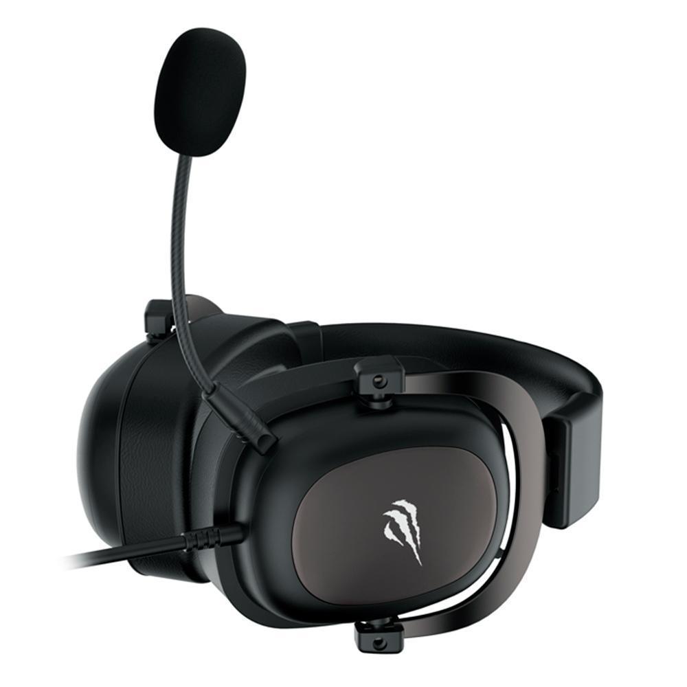 Headset Gamer Havit™, Drivers 53mm, Microfone Plugável, Preto - HV-H2002D