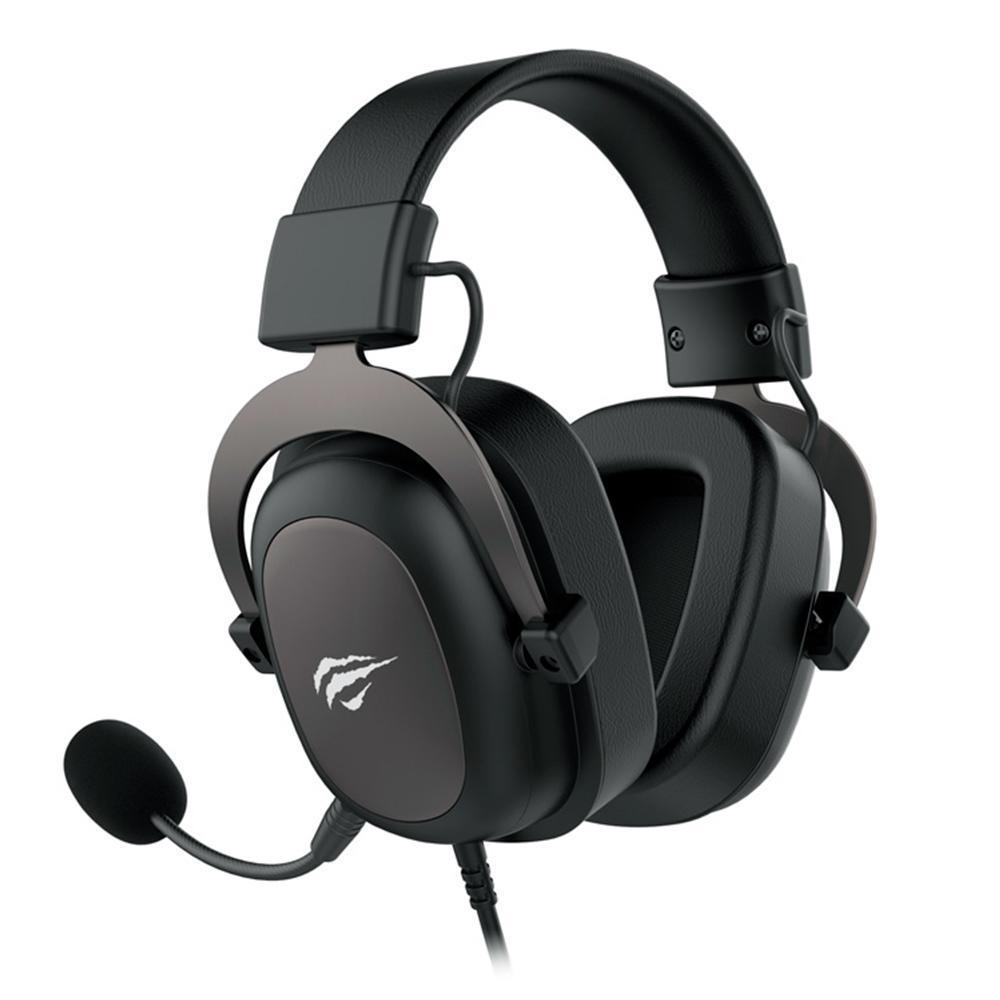 Headset Gamer Havit™, Drivers 53mm, Microfone Plugável, Preto - HV-H2002D