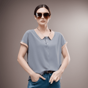 (Compre 2 Leve 3) Camiseta Polo Hevellyn™ Conforto Delicado / A Sinergia Perfeita entre Elegância e Conforto Diário!