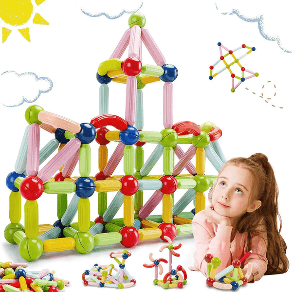 Magnetic Blocks™ - Blocos Magnéticos Educacionais + Brinde Exclusivo (Ultimas Unidades)
