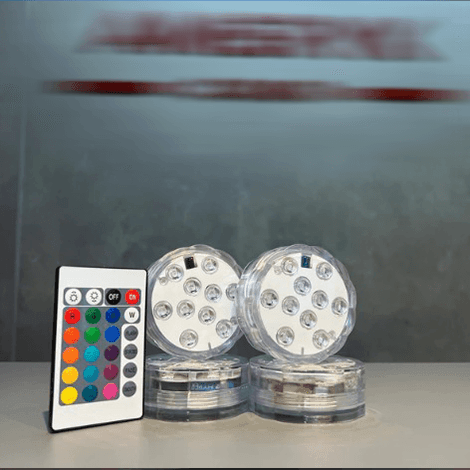 Kit Luminárias de Piscina RGB Lumix™ - Sem Fio Com Controle Remoto + Brinde Exclusivo (Últimas Unidades)